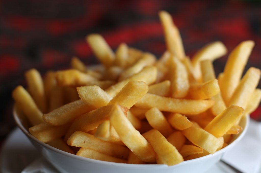 patatas fritas - menu semanal saludable