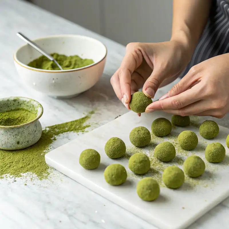 preparacion-trufas-matcha