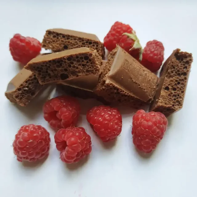 chocolate con frambuesas